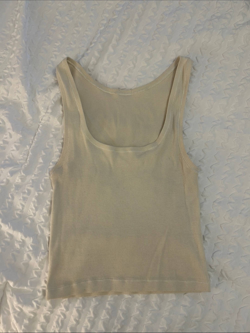 Skims bone (Cream) Ribbed Tank Top
